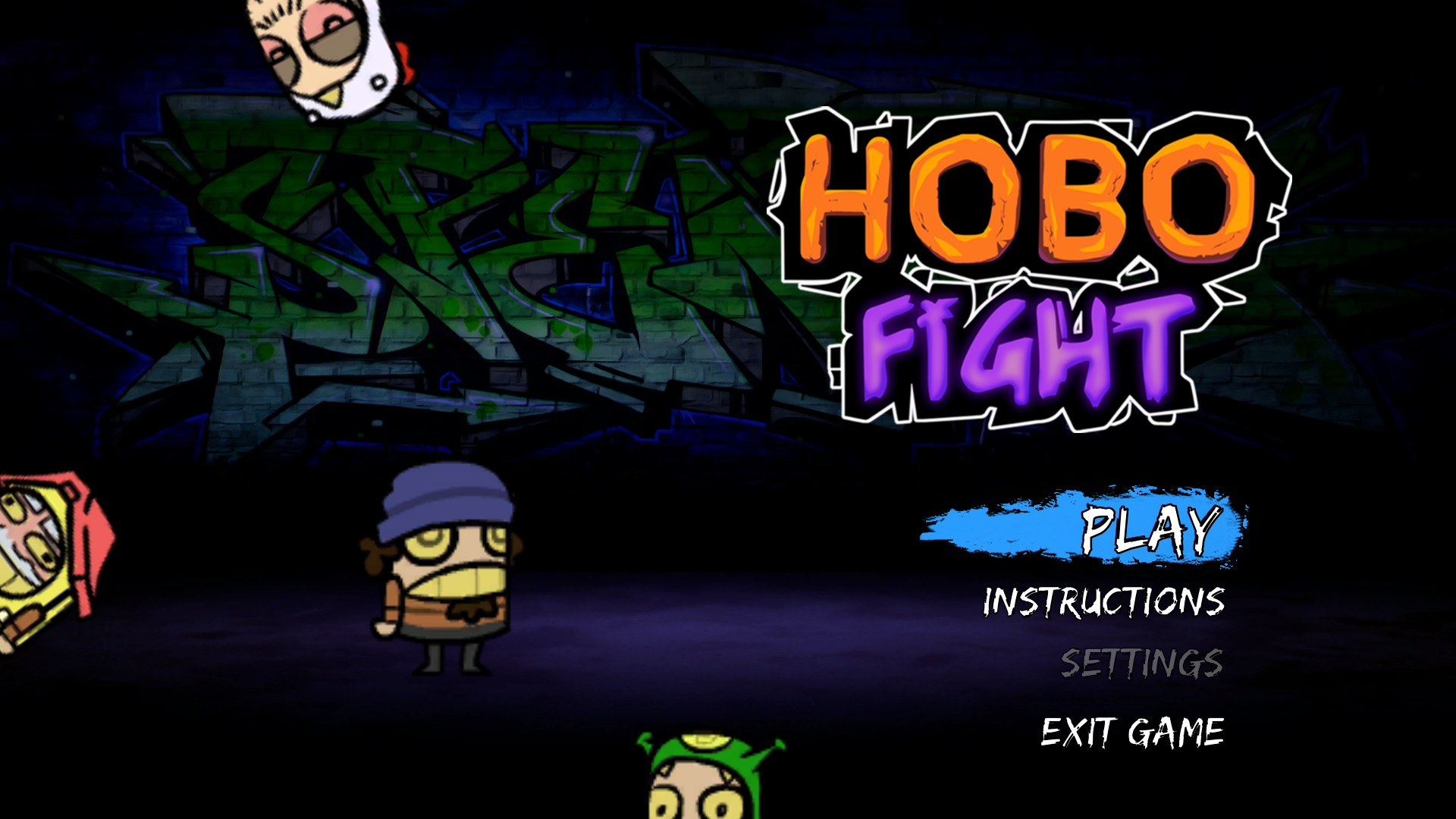 Hobo Fight Menu