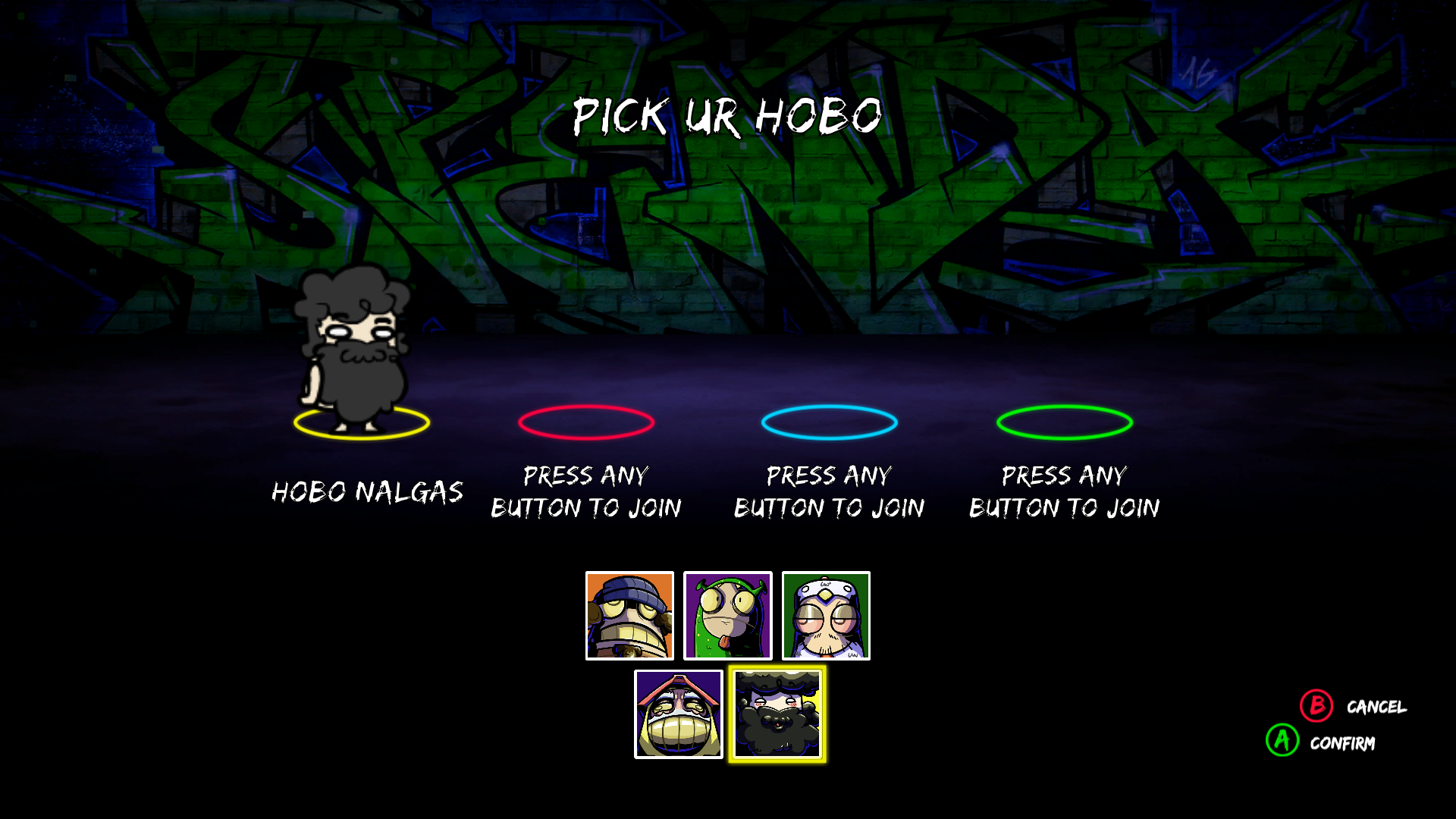 Hobo Fight Character Select